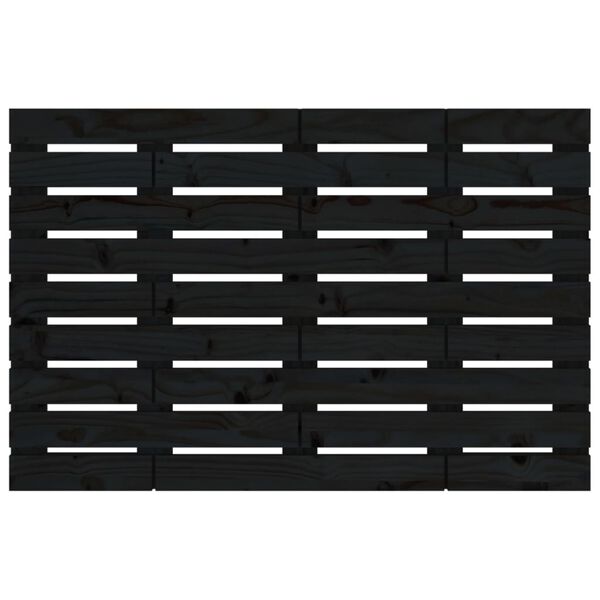 vidaXL N&aacute;stěnn&eacute; čelo postele čern&eacute; 106x3x63 cm masivn&iacute; borov&eacute; dřevo