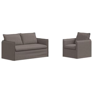 vidaXL Pohovka 2 pcs Taupe