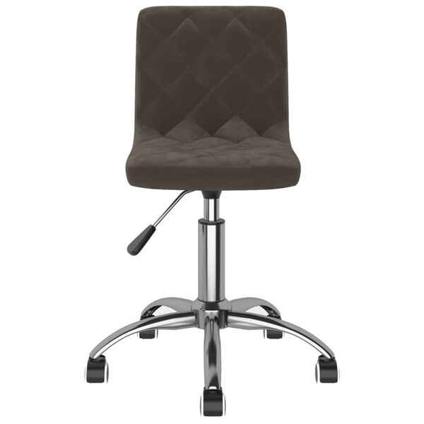 vidaXL Otočn&eacute; j&iacute;deln&iacute; židle 6 ks tmavě &scaron;ed&eacute; samet