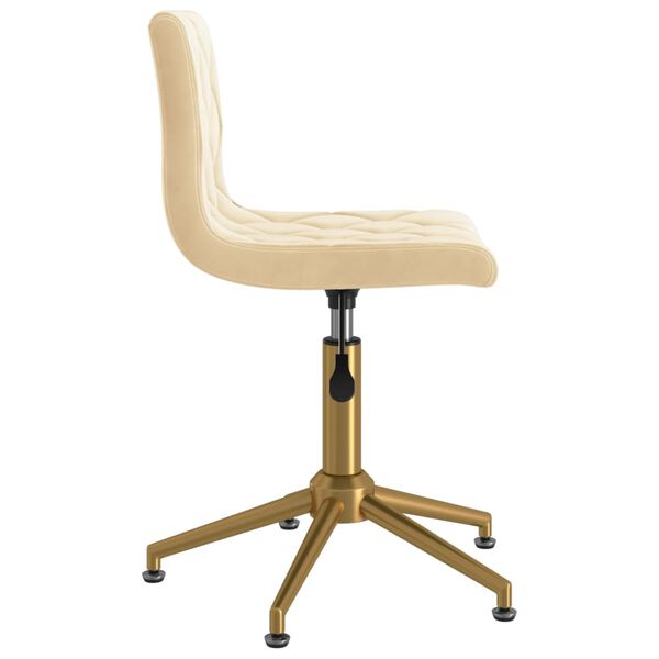 vidaXL Otočn&eacute; j&iacute;deln&iacute; židle 4 ks kr&eacute;mov&eacute; samet