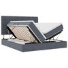 vidaXL Postel s LED p&aacute;sky s čelo Tmavě &scaron;ed&aacute; 180 x 200 cm samet