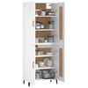 vidaXL Skř&iacute;ň highboard b&iacute;l&aacute; 69,5 x 34 x 180 cm kompozitn&iacute; dřevo