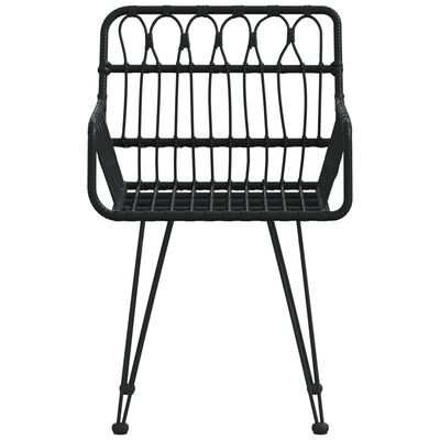 vidaXL Zahradní židle 2 ks s područkami černé 56 x 64 x 80 cm PE ratan