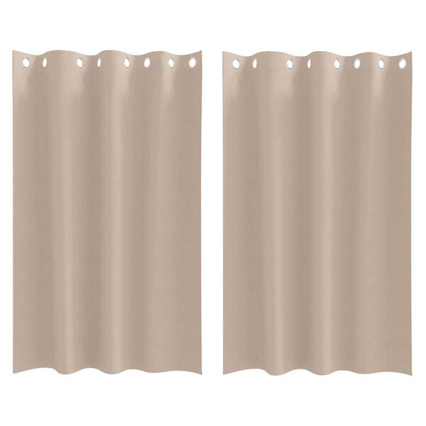 vidaXL Z&aacute;věsy na zatemněn&iacute; s kroužky 2 pcs Taupe 175 x 140 cm