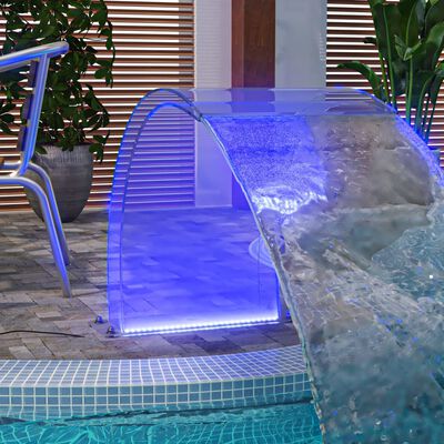 vidaXL Bazénová fontána s RGB LED osvětlením akryl 50 cm