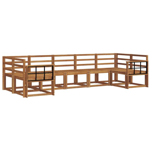 vidaXL Venkovn&iacute; pohovkov&aacute; souprava 7 pcs Př&iacute;rodn&iacute;