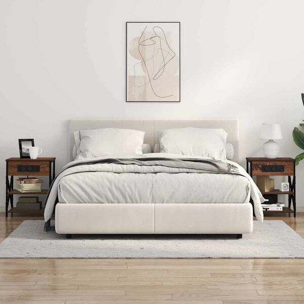 vidaXL Nočn&iacute; skř&iacute;ňka Hněd&yacute; dub 41 x 31 x 51 cm kompozitn&iacute; dřevo