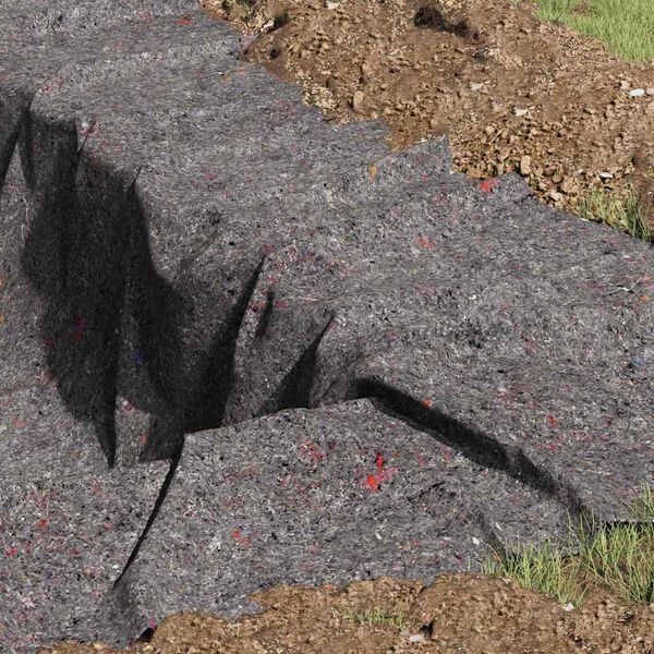 vidaXL Fleece pro bazén Šedá 1 x 10 m Polyester a bavlna