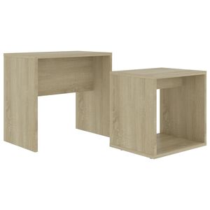 vidaXL Set konferenčn&iacute;ch stolků sonoma dub 48x30x45cm kompozitn&iacute; dřevo