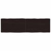 vidaXL Stoln&iacute; deska tmavě hněd&aacute; 140x40x(2-4)cm o&scaron;etřen&yacute; dub živ&aacute; hrana
