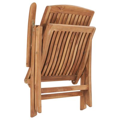 vidaXL Polohovací zahradní židle 2 ks masivní teakové dřevo