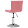vidaXL Otočn&aacute; j&iacute;deln&iacute; židle růžov&aacute; samet