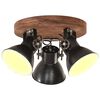 vidaXL Industri&aacute;ln&iacute; stropn&iacute; sv&iacute;tidlo 25 W čern&eacute; 42 x 27 cm E27