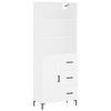 vidaXL Skř&iacute;ň highboard b&iacute;l&aacute; 69,5 x 34 x 180 cm kompozitn&iacute; dřevo