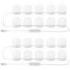 vidaXL Zrcadlov&aacute; světla 2 pcs B&iacute;l&aacute; 4.5 x 4.5 x 4.8 cm Plast