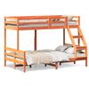 vidaXL Patrov&aacute; postel 80 x 200/120 x 200 cm voskově hněd&aacute; borov&eacute; dřevo
