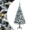 vidaXL Uměl&yacute; v&aacute;nočn&iacute; stromeček B&iacute;l&aacute; 150 cm PVC, ocel a plast