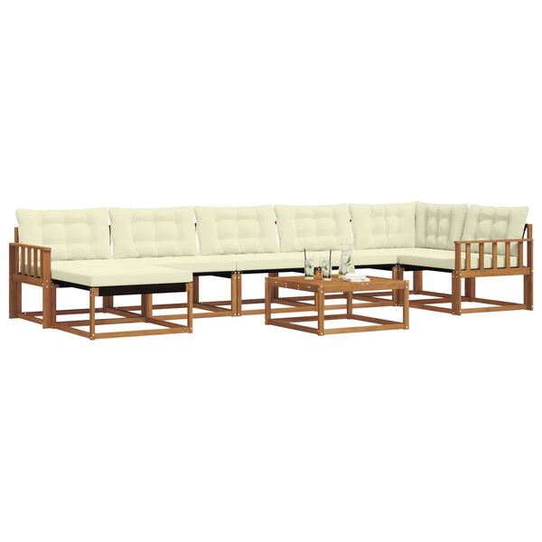 vidaXL Venkovn&iacute; pohovkov&aacute; souprava 22 pcs Přirozen&aacute; a Kr&eacute;mov&aacute;