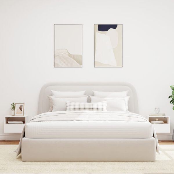 vidaXL N&aacute;stěnn&eacute; TV skř&iacute;ňky 2 ks b&iacute;l&eacute; 40 x 30 x 30 cm kompozitn&iacute; dřevo