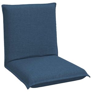 vidaXL Nastaviteln&aacute; podlahov&aacute; židle Modr&aacute; Textil