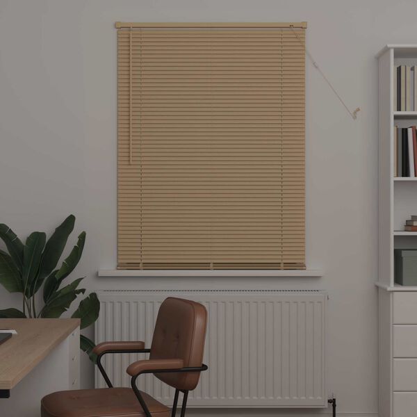 vidaXL Venet &scaron;koln&iacute; žaluzie Světle hněd&aacute; s vzorem 150 x 70 cm PVC