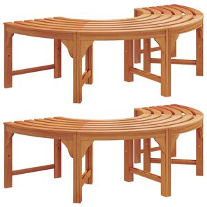 vidaXL Stromov&aacute; lavička 8 -Seater 2 ks 160 x 80 x 45cm Př&iacute;rodn&iacute;