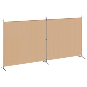 vidaXL 2-D&iacute;ln&yacute; Rozdělovač Pokojů B&eacute;žov&aacute; 348 x 180 cm Textil