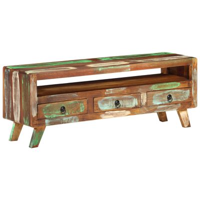 vidaXL TV stolek vícebarevný 110x30x40 cm masivní recyklované dřevo