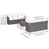 vidaXL 7d&iacute;ln&aacute; zahradn&iacute; sedac&iacute; souprava s podu&scaron;kami čern&aacute; polyratan