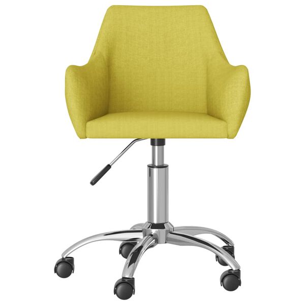 vidaXL Otočn&eacute; j&iacute;deln&iacute; židle 4 ks zelen&eacute; textil