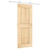 vidaXL Posuvn&eacute; dveře Př&iacute;rodn&iacute; a b&iacute;l&aacute; 80 x 210 cm Masivn&iacute; borov&eacute; dřevo