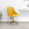 vidaXL Otočn&aacute; j&iacute;deln&iacute; židle žlut&aacute; samet