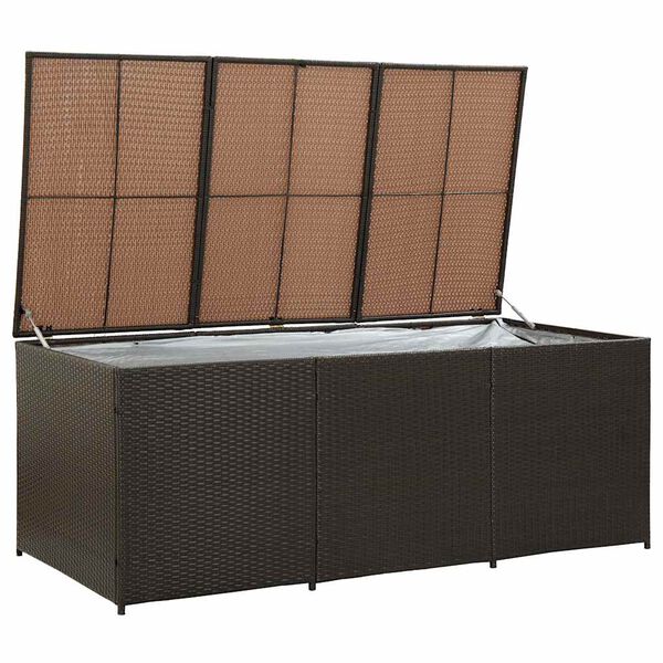 vidaXL Zahradn&iacute; &uacute;ložn&yacute; box polyratan 180 x 90 x 70 cm hněd&yacute;