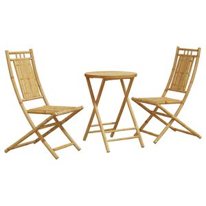 vidaXL 3d&iacute;ln&yacute; bistro set bambus