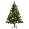 vidaXL Uměl&yacute; skl&aacute;pěc&iacute; v&aacute;nočn&iacute; stromek s 300 LED a koulemi 180 cm