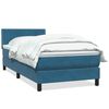 vidaXL Box spring postel s matrac&iacute; tmavě modr&aacute; 100x220 cm samet