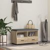 vidaXL Chodbičkov&aacute; lavice s pol&scaron;t&aacute;řem Sonoma dub 80 x 38 x 46 cm