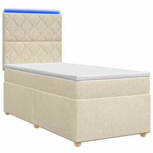 vidaXL Postel boxspring s matrac&iacute; s čelo Kr&eacute;mov&aacute; 80 x 200 cm Textil