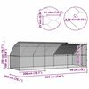 vidaXL Klec na kuřata 3 pcs Stř&iacute;brn&aacute; 600 x 200 x 200 cm Ocel a PE