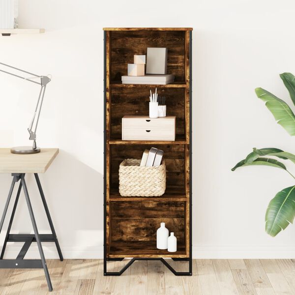 vidaXL Knihovna kouřový dub 50 x 31 x 137,5 cm kompozitní dřevo