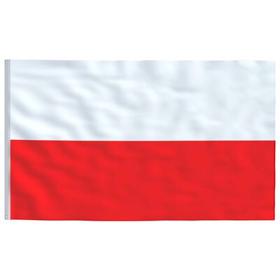 vidaXL Vlajka Polska a stožár 5,55 m hliník