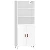 vidaXL Skř&iacute;ň highboard leskl&aacute; b&iacute;l&aacute; 69,5 x 34 x 180 cm kompozitn&iacute; dřevo