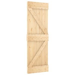 vidaXL Posuvn&eacute; dveře NARVIK Přirozen&aacute; a čern&aacute; 70 x 210 cm (152,5 cm)