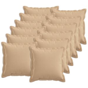 vidaXL Povlak na pol&scaron;t&aacute;ř 12 ks HOUTEN Kr&eacute;mov&aacute; 40 x 40 cm Fale&scaron;n&yacute; len