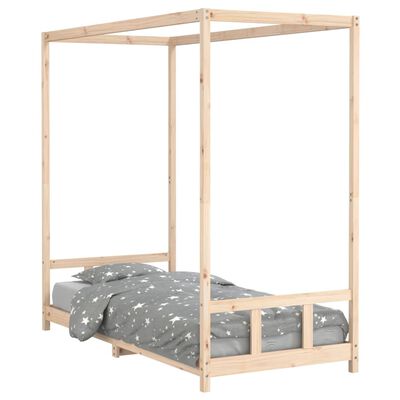 vidaXL Dětská postel 90 x 200 cm masivní borové dřevo