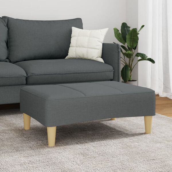 vidaXL Podnožka tmavě šedá 77 x 55 x 31 cm textil