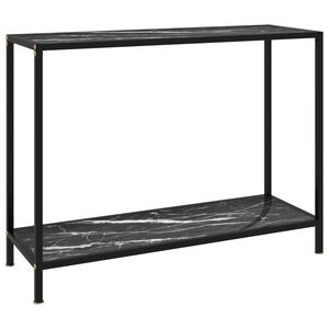 vidaXL Konzolov&yacute; stolek čern&yacute; 100 x 35 x 75 cm tvrzen&eacute; sklo