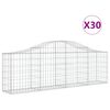 vidaXL Klenut&eacute; gabionov&eacute; ko&scaron;e 30 ks 200x30x60/80 cm pozinkovan&eacute; železo