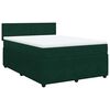 vidaXL Box spring postel s matrac&iacute; tmavě zelen&aacute; 140x190 cm samet