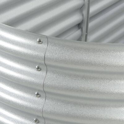 vidaXL Vyvýšený záhon 320 x 80 x 44 cm pozinkovaná ocel stříbrný